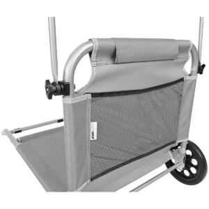 SULANKSTOMAS PAPLŪDIMIO GULTAS SU STOGELIU IR RATUKAIS 116x62x62-90CM PILKAS 1055787 - Image 4