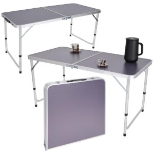 SULANKSTOMAS TURISTINIS KEMPINGO STALAS 120X60X70/62/55CM PILKAS 1055213