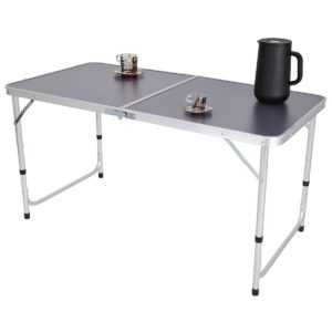 SULANKSTOMAS TURISTINIS KEMPINGO STALAS 120X60X70/62/55CM PILKAS 1055213 - Image 2
