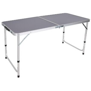 SULANKSTOMAS TURISTINIS KEMPINGO STALAS 120X60X70/62/55CM PILKAS 1055213 - Image 4
