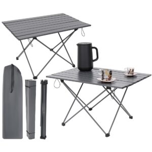 SULANKSTOMAS TURISTINIS STALAS 68x46x40CM ALIUMINIS PILKAS SU DĖKLU 1055268