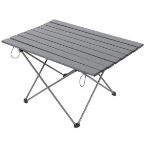 SULANKSTOMAS TURISTINIS STALAS 68x46x40CM ALIUMINIS PILKAS SU DĖKLU 1055268 - Image 3