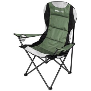 SULANKSTOMA TURISTINĖ KĖDĖ LUX 60X60X105CM ŽALIA-JUODA 1032511 - Image 2