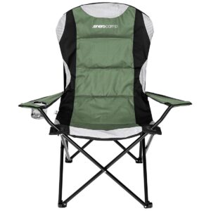 SULANKSTOMA TURISTINĖ KĖDĖ LUX 60X60X105CM ŽALIA-JUODA 1032511 - Image 3