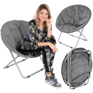 STOVYKLAVIMO KĖDĖ MOON 82x68x79CM TAMSIAI PILKA ENERO CAMP 1055572