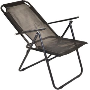 SULANKSTOMA TURISTINĖ KĖDĖ SU PORANKIAIS 61x66x65-108CM JUODA 1065519 - Image 3