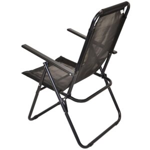 SULANKSTOMA TURISTINĖ KĖDĖ SU PORANKIAIS 61x66x65-108CM JUODA 1065519 - Image 7