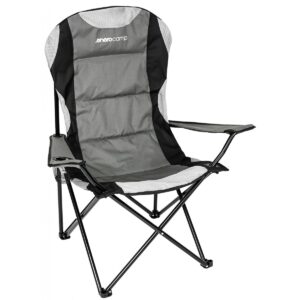 SULANKSTOMA TURISTINĖ KĖDĖ LUX 60X60X105CM PILKA-JUODA 1067674