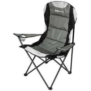 SULANKSTOMA TURISTINĖ KĖDĖ LUX 60X60X105CM PILKA-JUODA 1067674 - Image 3