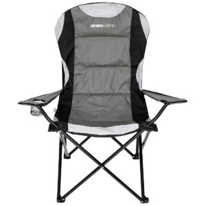 SULANKSTOMA TURISTINĖ KĖDĖ LUX 60X60X105CM PILKA-JUODA 1067674 - Image 4