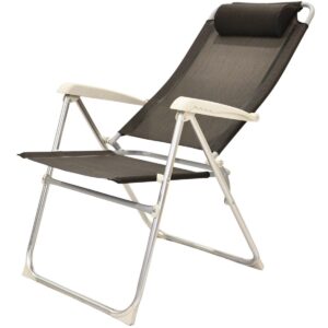 ALIUMININĖ KEMPINGO KĖDĖ SU GALVOS ATRAMA, ANTRACITO SPALVOS, REDCLIFFS 507202 - Image 2