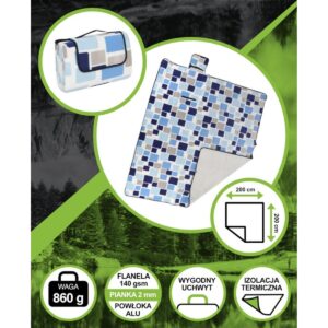 PAPLŪDIMIO IR IŠKYLŲ ANTKLODĖ 200x200CM SU ALIUMINIO DANGA ENERO CAMP 1064109 1064109 - Image 6
