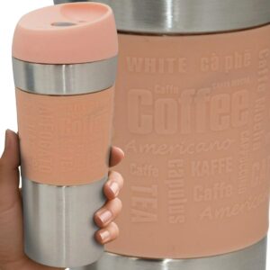 TURISTINIS TERMO PUODELIS EXCELLENT HOUSEWARE 350ML ROŽINIS 1076454