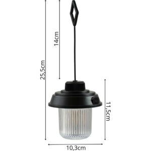 STOVYKLAVIMO ŽIBINTUVĖLIS LEMPA USB 3 ŠVIESOS REŽIMAI JUODA REDCLIFFS 1073859 - Image 2