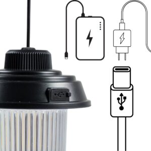 STOVYKLAVIMO ŽIBINTUVĖLIS LEMPA USB 3 ŠVIESOS REŽIMAI JUODA REDCLIFFS 1073859 - Image 4