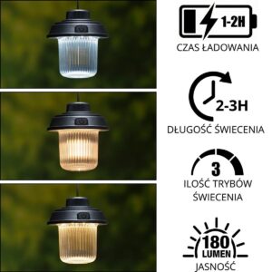 GRUNDIG 568072 USB LED TURISTINIS ŽIBINTUVĖLIS 800mAh 180LM - Image 4