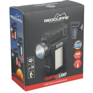 STOVYKLAVIMO ŽIBINTUVĖLIS LEMPA ĮKROVIMAS USB SOLAR IP 44 REDCLIFFS 718189 - Image 4