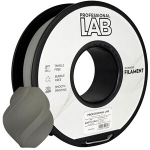 3D Plastikas - Filamentas PLA matte gray | 1.75 mm, 1 kg | Professional LAB