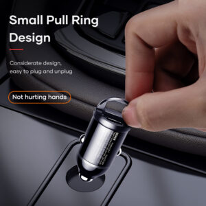 Rock Car charger H18 Mini  - USB + Type C - 30W 3A black - Image 5