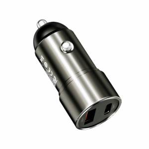 Rock Car charger H20  - USB + Type C - 15W 3A dark grey - Image 2