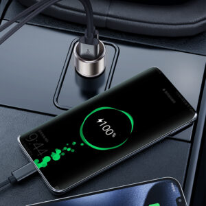 Rock Car charger H20  - USB + Type C - 15W 3A dark grey - Image 5