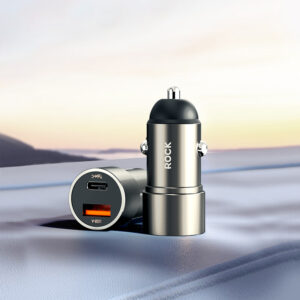 Rock Car charger H20  - USB + Type C - 15W 3A dark grey - Image 8