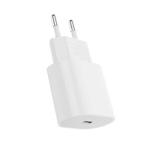 Rock Wall charger T18 Sugar Cube Series GaN - Type C - QC 3.0 PD 20W with Type C to Lightning cable white - Image 3