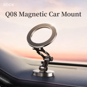Rock Magnetic car holder Q08 Ring with stick-on base to dashboard black - Image 4
