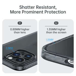 Rock Crystal Shield Series Case for Iphone 14 Pro transparent-black - Image 5