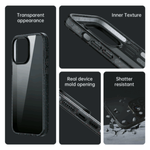 Rock Crystal Shield Series Case for Iphone 14 Pro transparent-black - Image 6