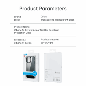 Rock Crystal Shield Series Case for Iphone 14 Pro transparent-black - Image 9