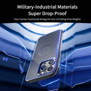 Rock Kevlar Series Aramid Fiber Magnetic Case for Iphone 15 black - Image 3