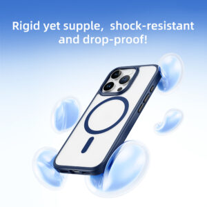 Rock Guard Series Magnetic Case for Iphone 15 Plus transparent-black - Image 4