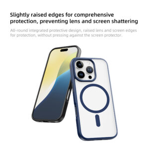 Rock Guard Series Magnetic Case for Iphone 16 Pro transparent-black - Image 8