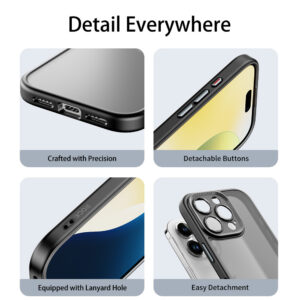 Rock Guard Touch Matte Series Case for Iphone 16 Pro black - Image 9