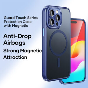 Rock Guard Touch Matte Series Magnetic Case for Iphone 16 black - Image 2