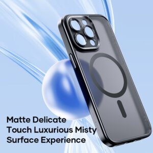 Rock Guard Touch Matte Series Magnetic Case for Iphone 16 black - Image 7