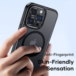 Rock Guard Touch Matte Series Magnetic Case for Iphone 16 Plus black - Image 3