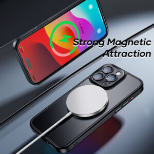 Rock Guard Touch Matte Series Magnetic Case for Iphone 16 Plus black - Image 6