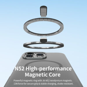 Rock Matte Series Magnetic Case for Iphone 16 Pro gold - Image 3