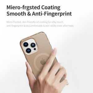 Rock Matte Series Magnetic Case for Iphone 16 Pro black - Image 3