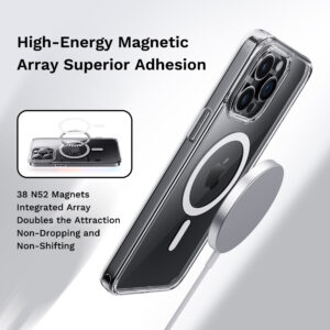 Rock Crystal Series Magnetic Case for Iphone 15 Pro transparent - Image 6