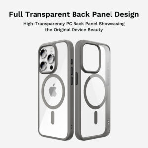 Rock Guard Series Magnetic Case for Iphone 15 transparent-white - Image 3