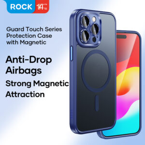 Rock Guard Touch Matte Series Magnetic Case for Iphone 15 Pro black - Image 3
