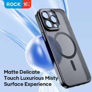 Rock Guard Touch Matte Series Magnetic Case for Iphone 15 Pro black - Image 4