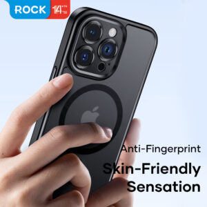 Rock Guard Touch Matte Series Magnetic Case for Iphone 15 Pro Max grey - Image 3