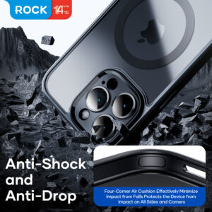 Rock Guard Touch Matte Series Magnetic Case for Iphone 15 Pro Max grey - Image 5