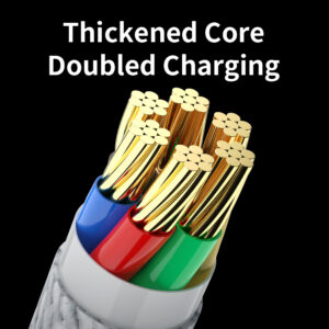 Rock Cable R6 - Type C to Type C - PD 100W 5A 2 metres baltos spalvos - Image 7