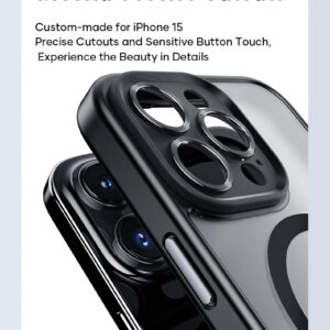 Rock Guard Touch Matte Series Magnetic Case for Iphone 15 black - Image 2
