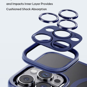 Rock Guard Touch Matte Series Magnetic Case for Iphone 15 black - Image 4